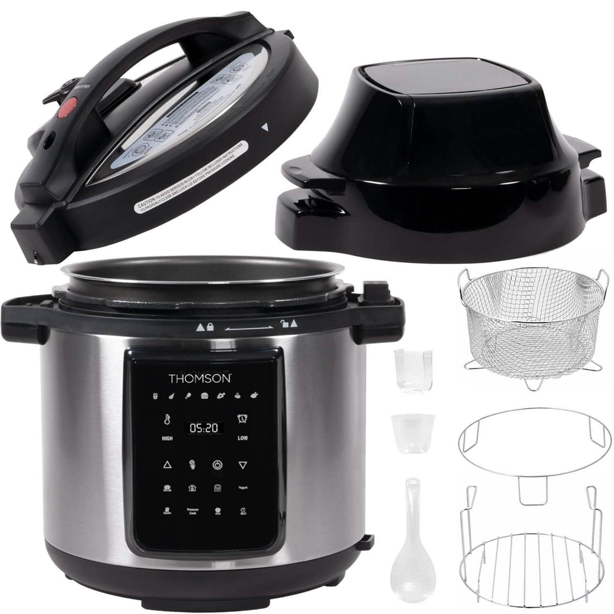 Slow Cooker, Air Fryer 6.5 QT Capacity