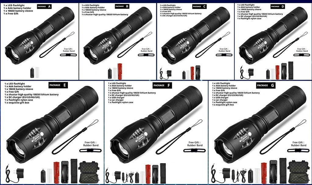 Waterproof Z45 Led Flashlight Ultra Bright