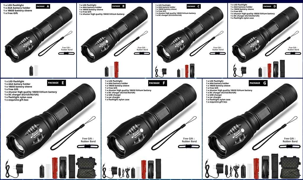Waterproof Z45 Led Flashlight Ultra Bright