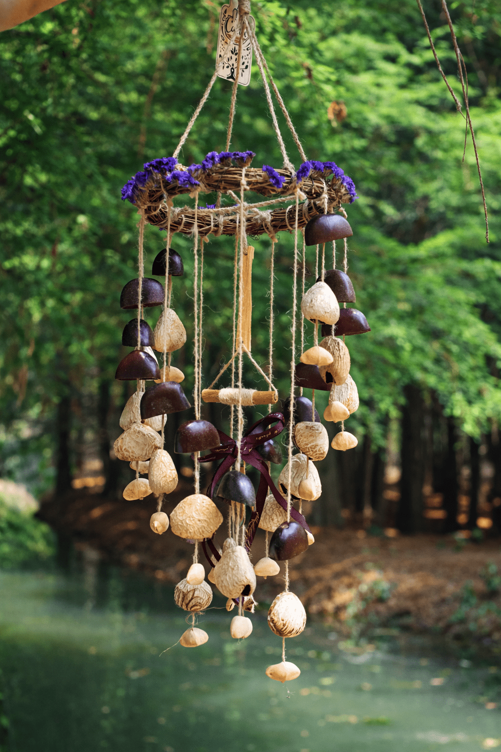 "Floral Harvest Chime" Vine Wreath Seed Chime